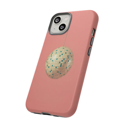 Disco Ball Tough Phone Case — Retro Pink Protective iPhone Cover