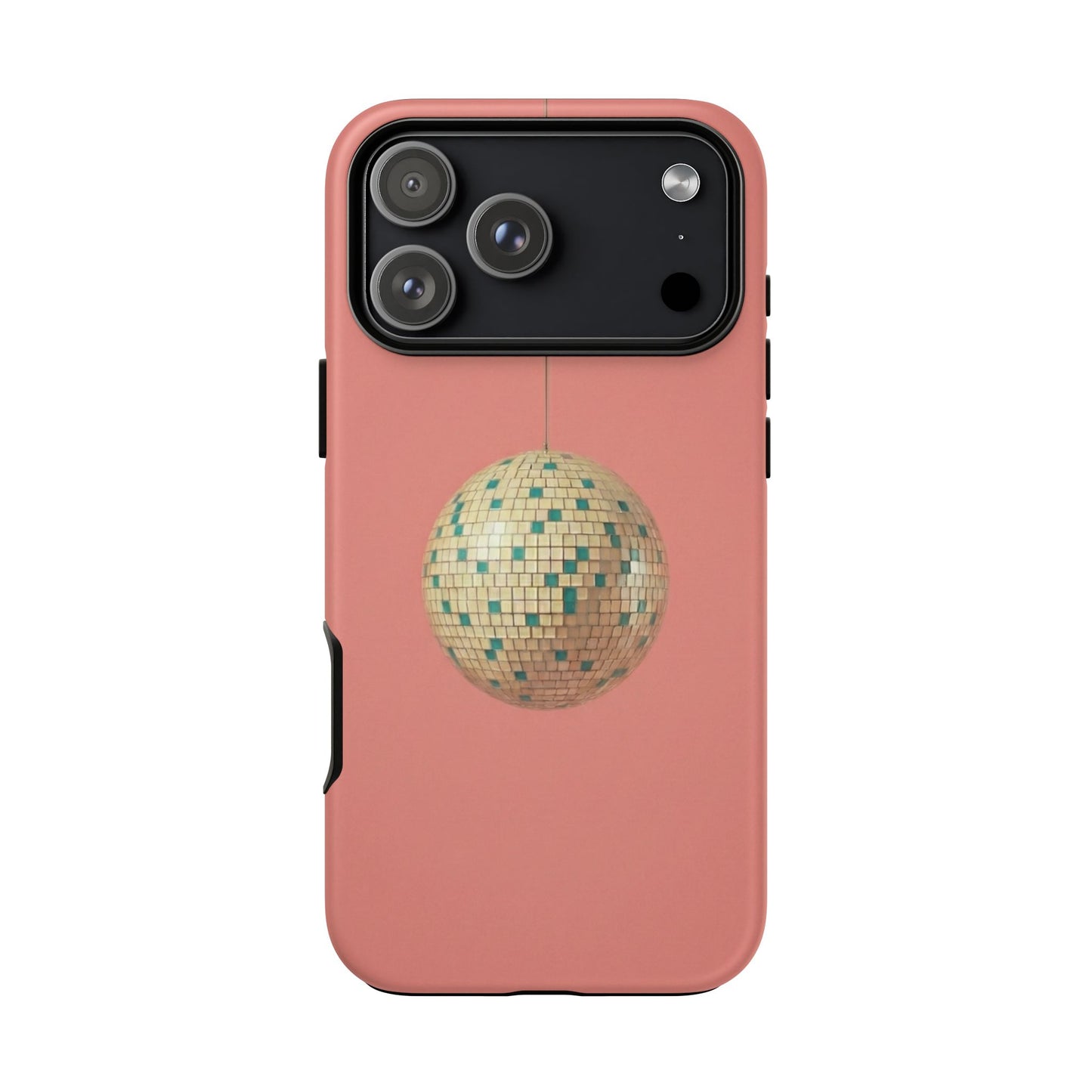 Disco Ball Tough Phone Case — Retro Pink Protective iPhone Cover