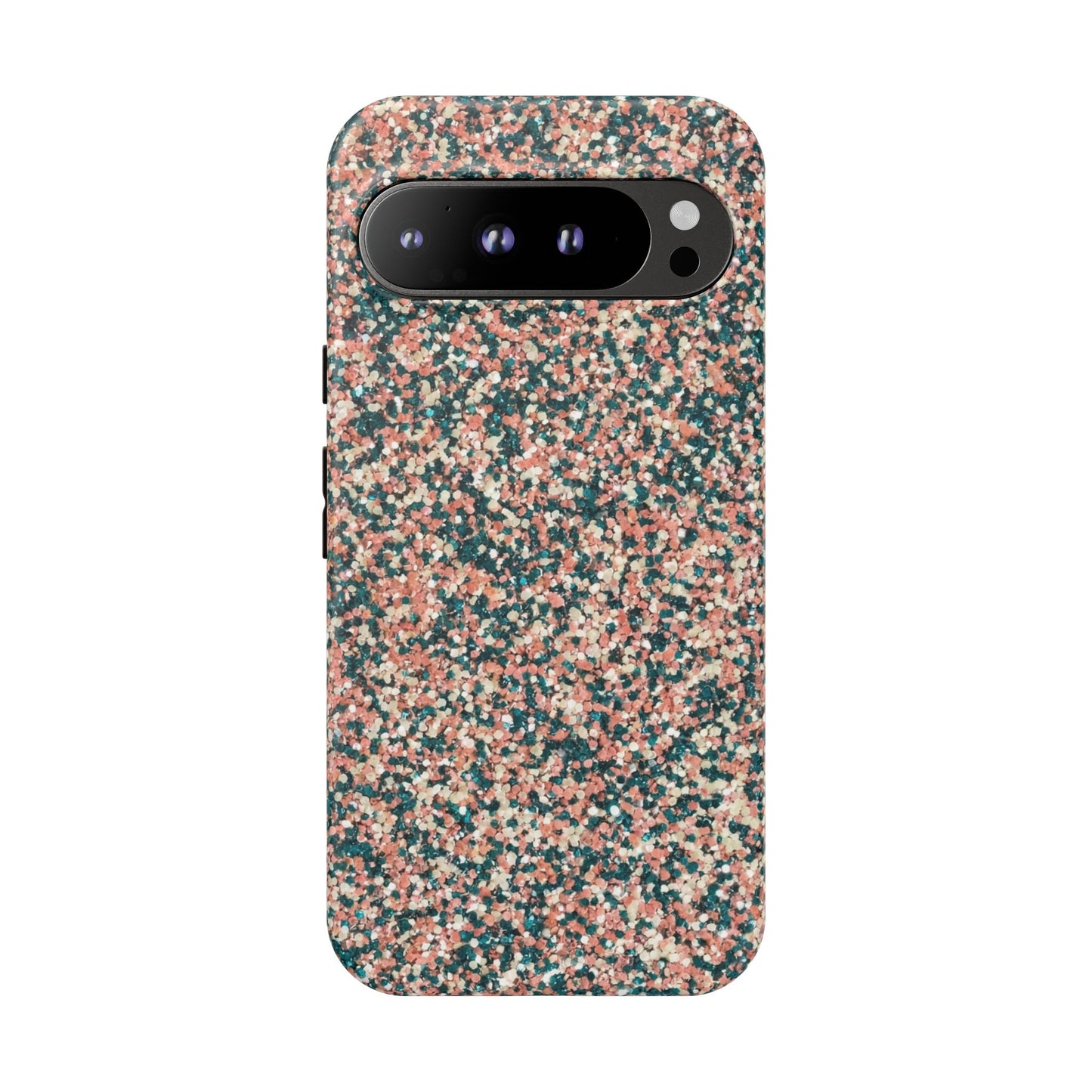 Speckled Confetti Tough Phone Case — Protective Floral Pink & Teal Design