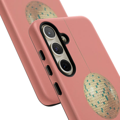 Disco Ball Tough Phone Case — Retro Pink Protective Cover
