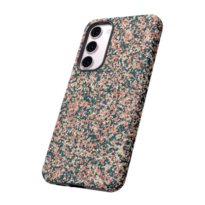Speckled Pink & Teal Tough Phone Case — Durable Protective Cover