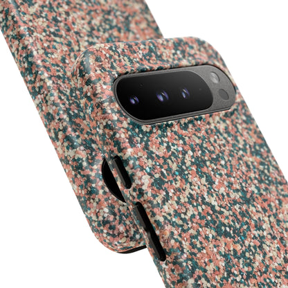 Speckled Confetti Tough Phone Case — Protective Floral Pink & Teal Design