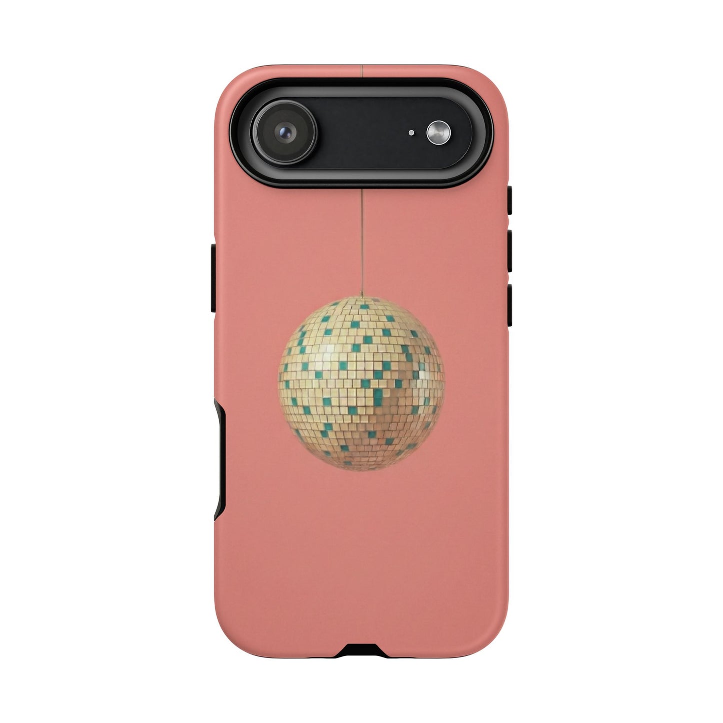 Disco Ball Tough Phone Case — Retro Pink Protective iPhone Cover