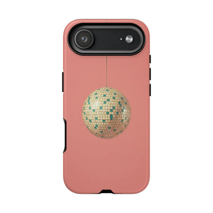 Disco Ball Tough Phone Case — Retro Pink Protective iPhone Cover