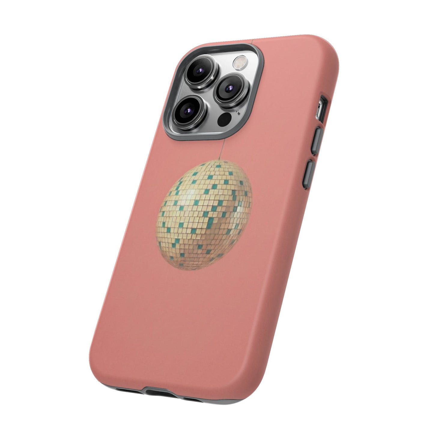 Disco Ball Tough Phone Case — Retro Pink Protective iPhone Cover
