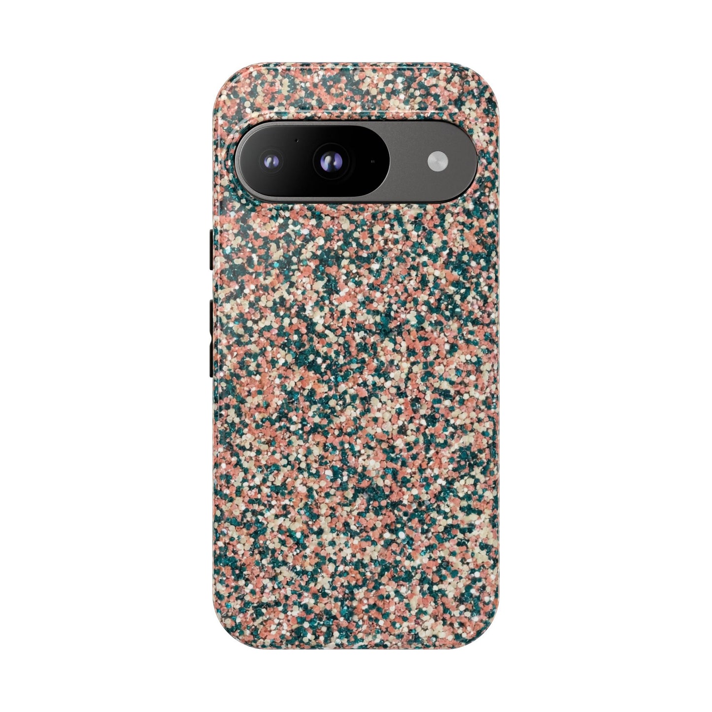 Speckled Confetti Tough Phone Case — Protective Floral Pink & Teal Design