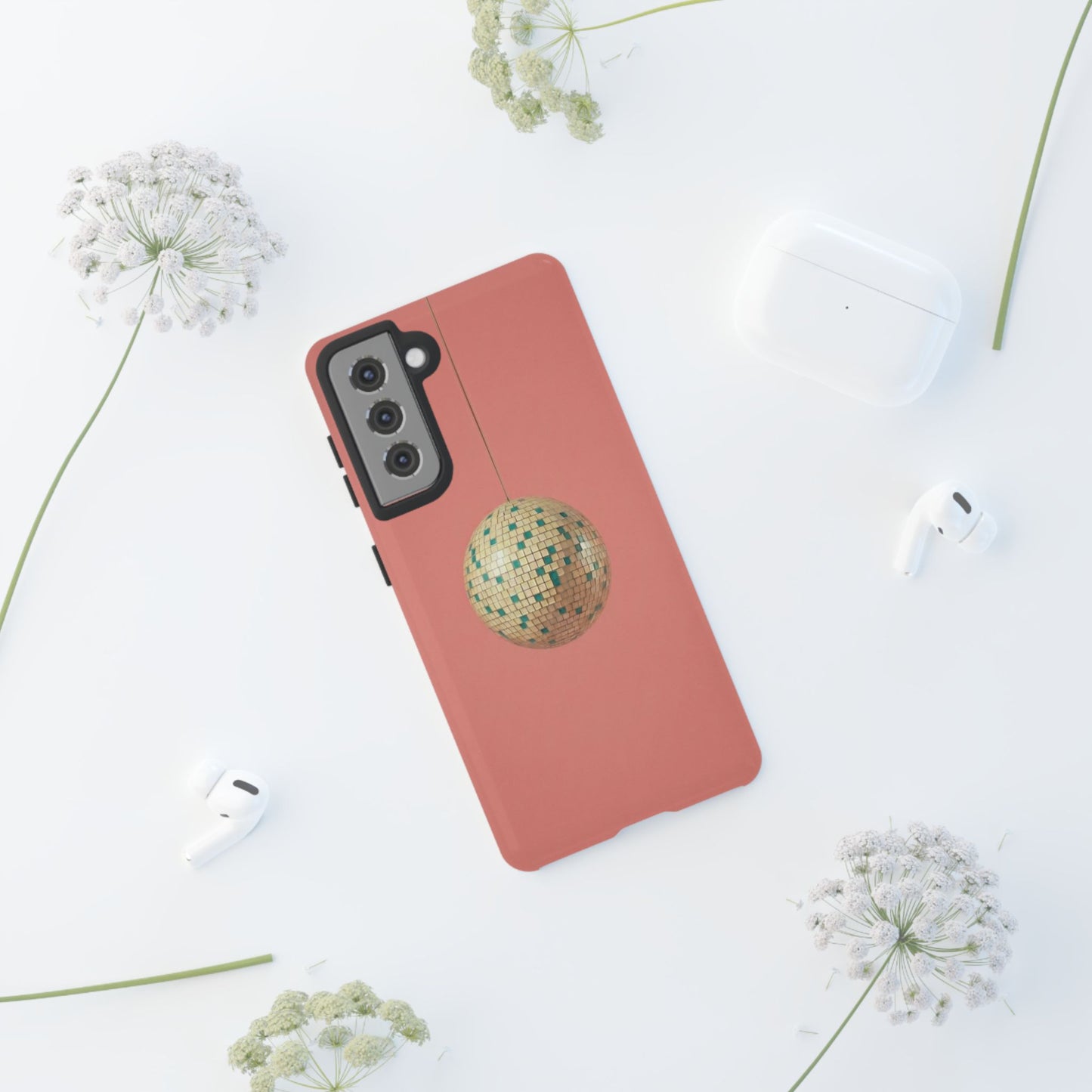 Disco Ball Tough Phone Case — Retro Pink Protective Cover