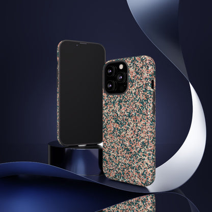 Glitter Speckle Tough Phone Case — Pink & Teal Protective Cover
