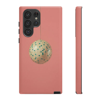 Disco Ball Tough Phone Case — Retro Pink Protective Cover