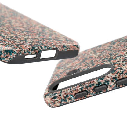Speckled Pink & Teal Tough Phone Case — Durable Protective Cover