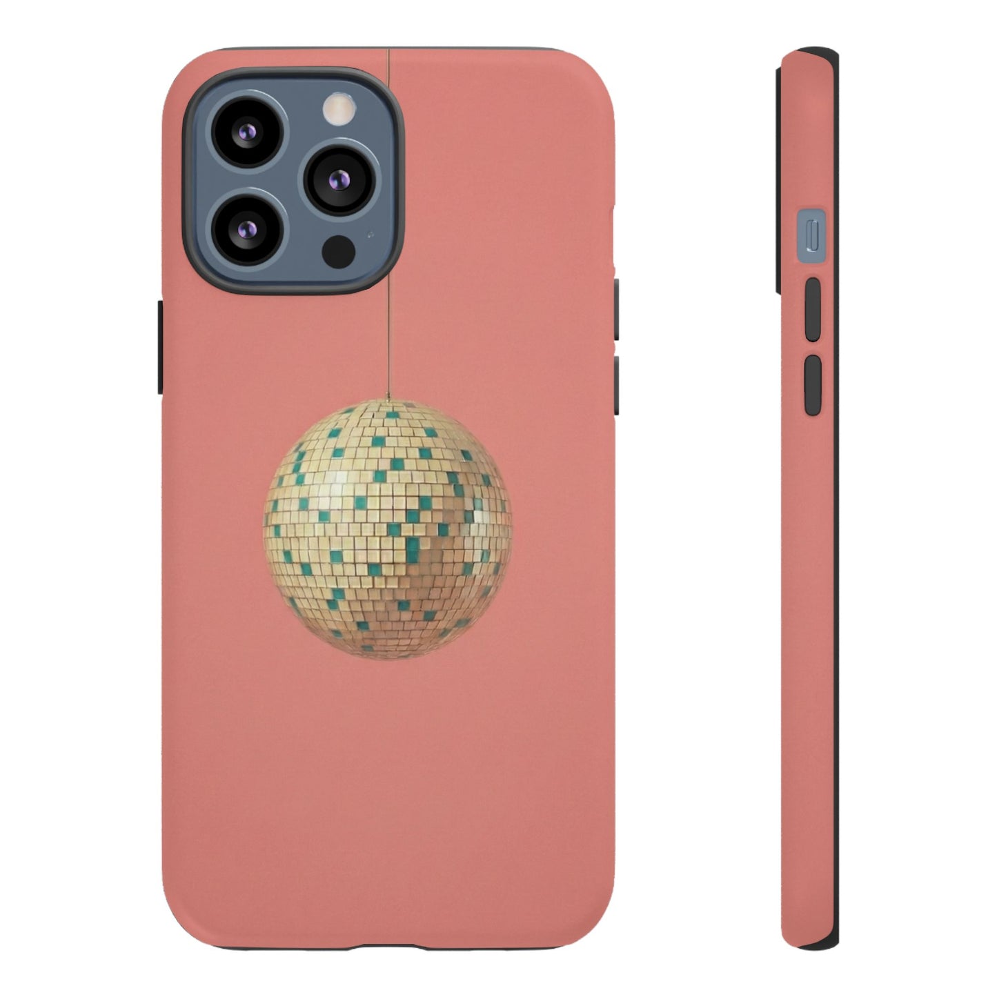 Disco Ball Tough Phone Case — Retro Pink Protective iPhone Cover