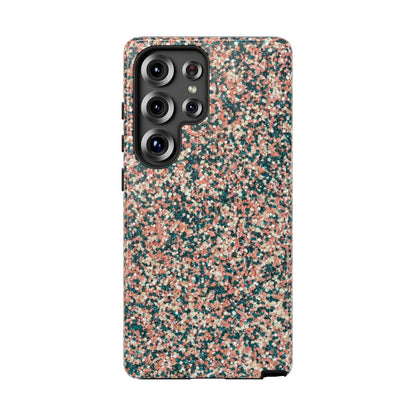 Speckled Pink & Teal Tough Phone Case — Durable Protective Cover