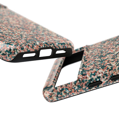 Speckled Confetti Tough Phone Case — Protective Floral Pink & Teal Design