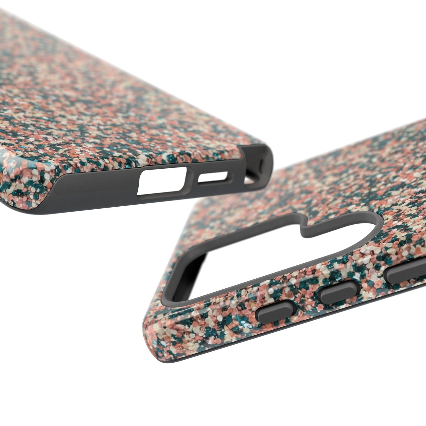 Speckled Pink & Teal Tough Phone Case — Durable Protective Cover