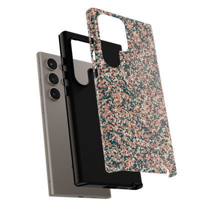 Speckled Pink & Teal Tough Phone Case — Durable Protective Cover