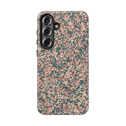 Speckled Pink & Teal Tough Phone Case — Durable Protective Cover